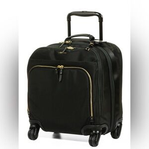 Tumi Black Carry-On with Gold Accents